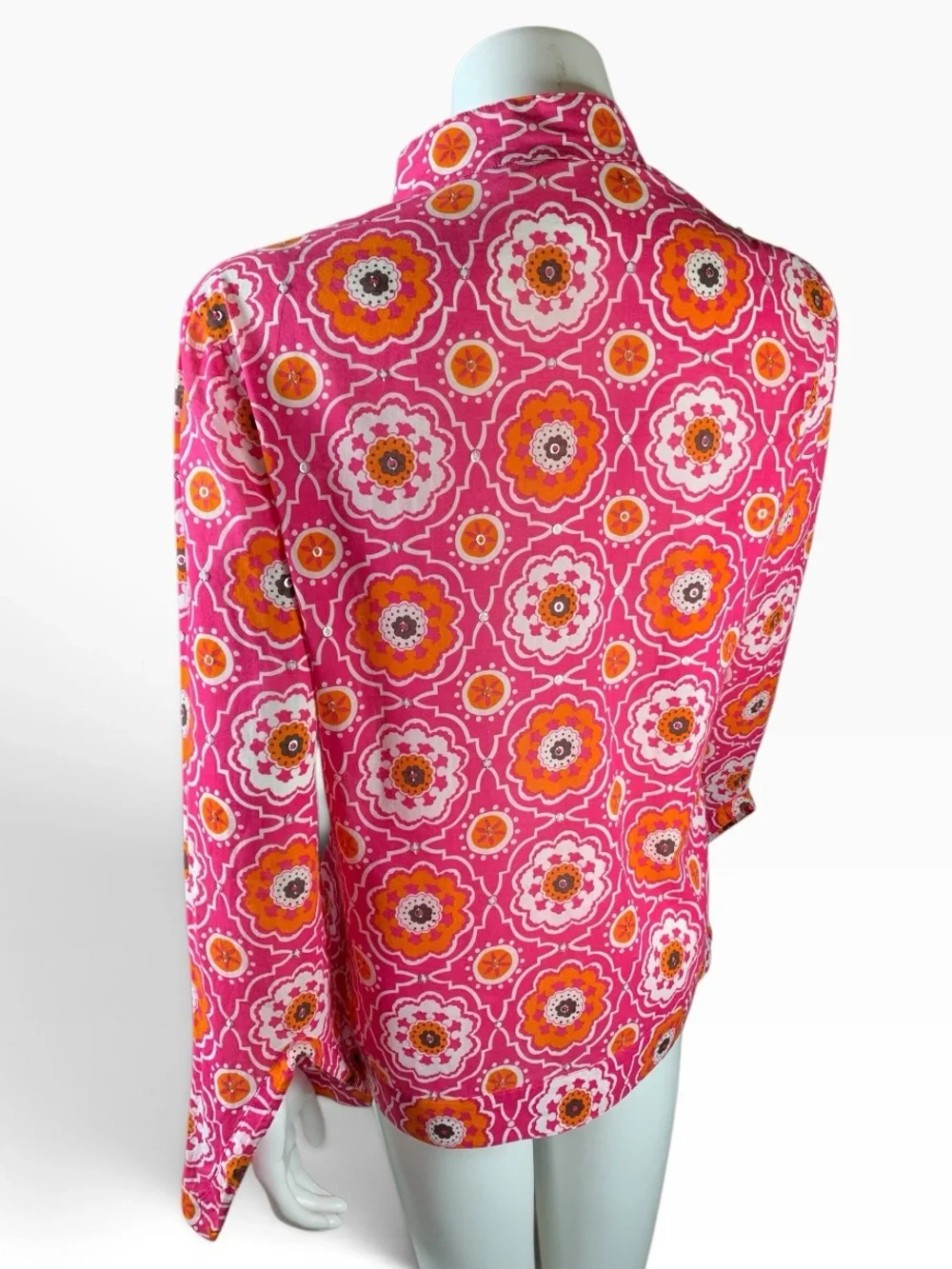 Tory Burch Cotton Paillette Geometric Mandala Tunic Size 8